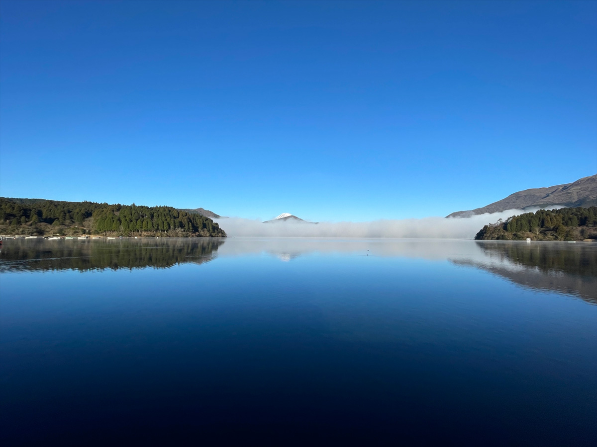 View from The Garden, Mt. Fuji and Lake Ashinoko (Winter)